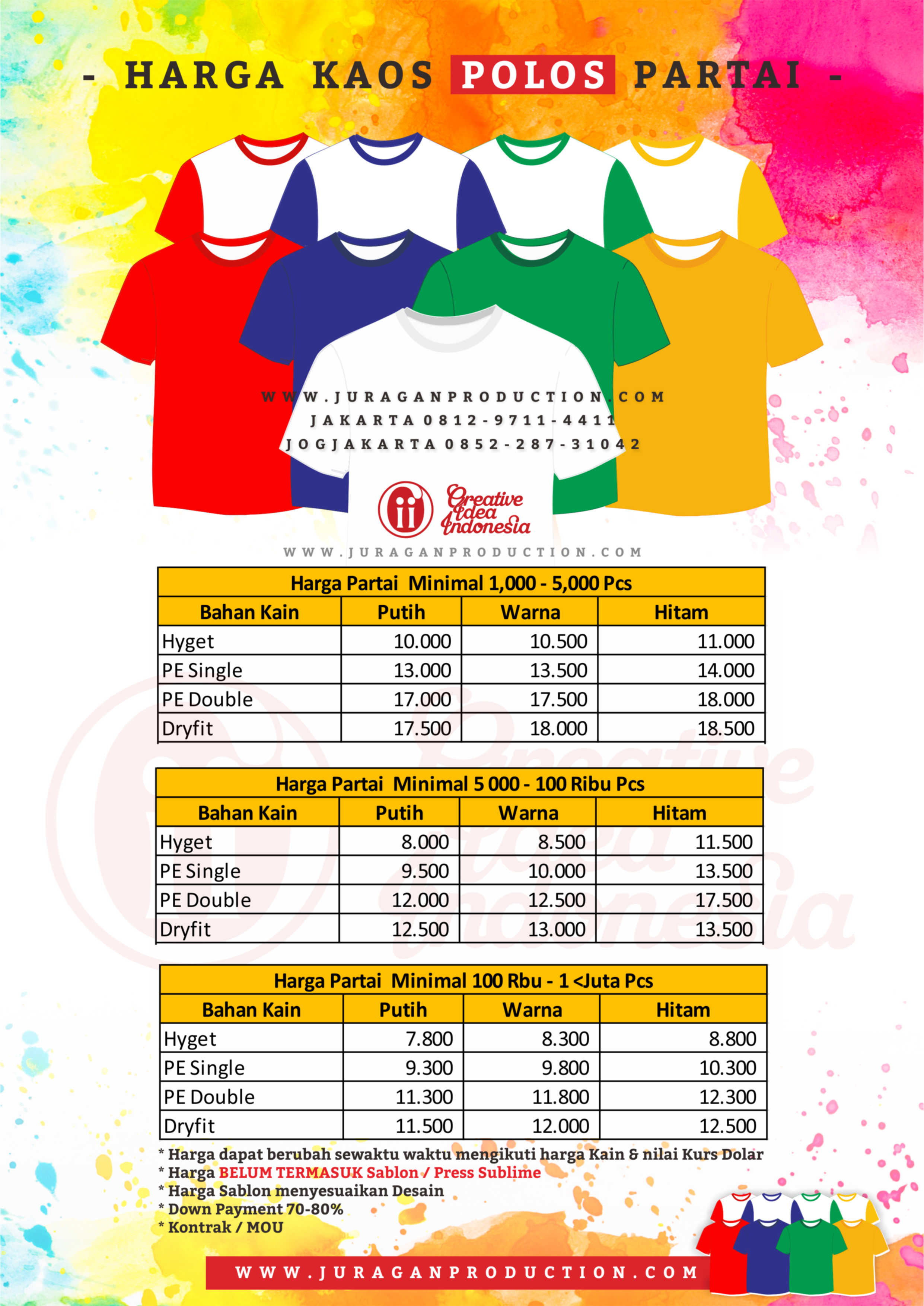  KAOS  SABLON Creative Idea Indonesia